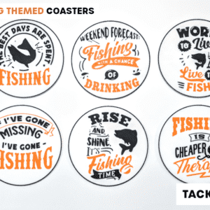 Pack of Fishing Themed Coasters